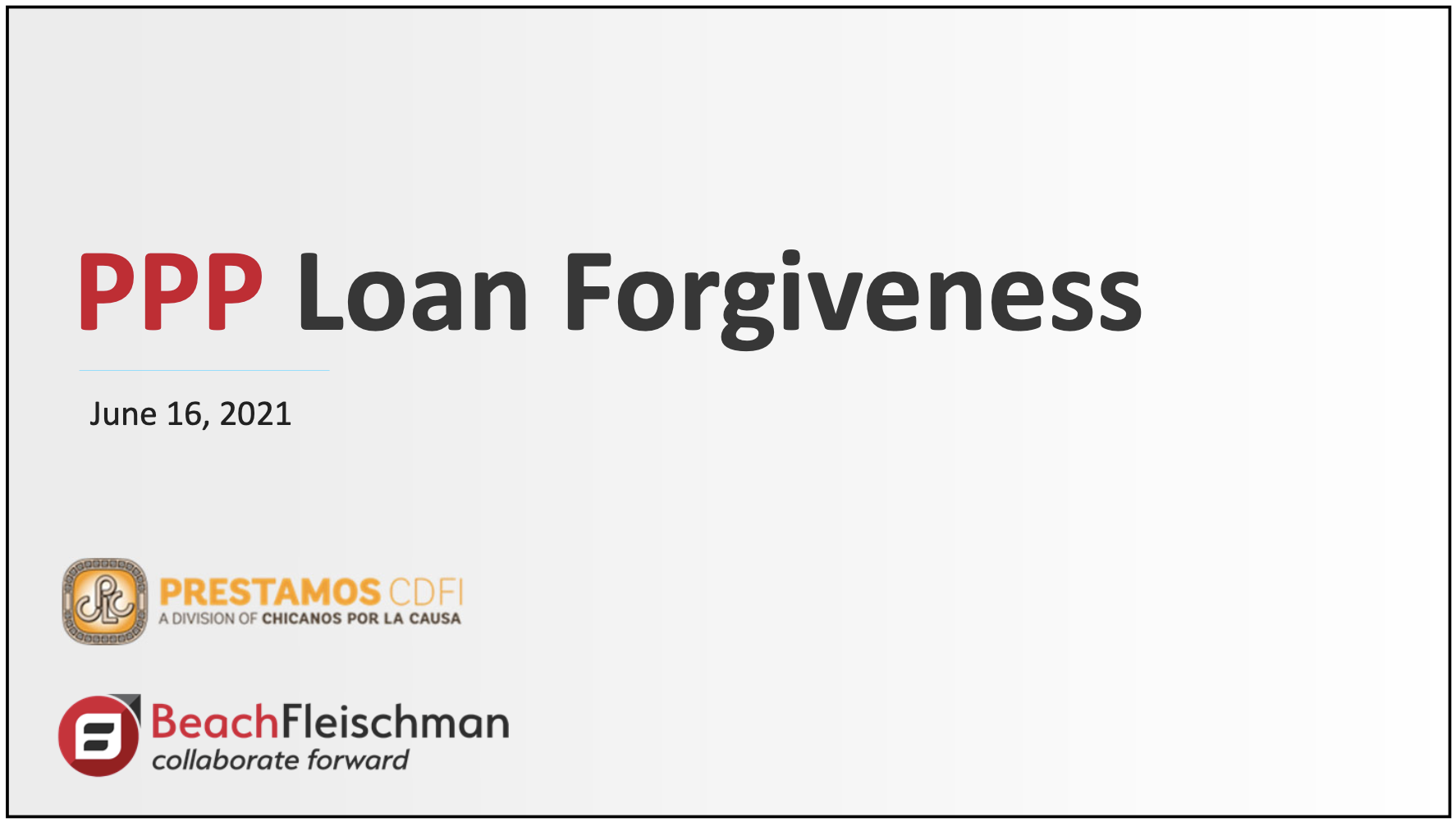 PPP Loan Forgiveness Video Thumbnail