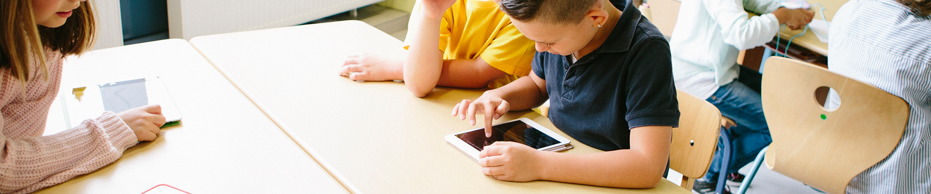 student on tablet