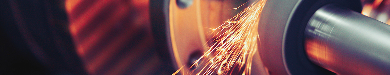 machine parts with sparks