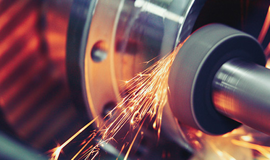 machine parts with sparks