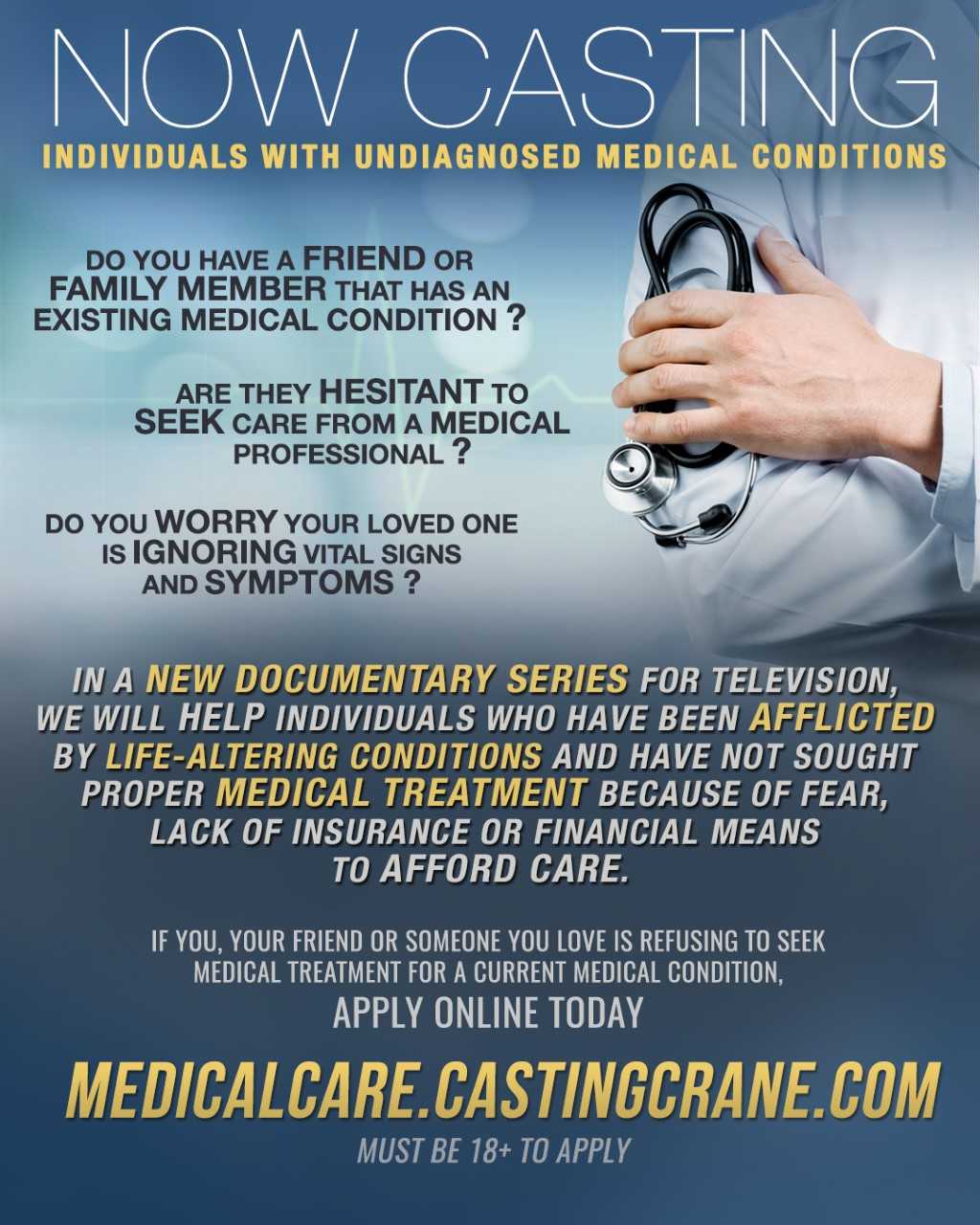Medical casting flyer