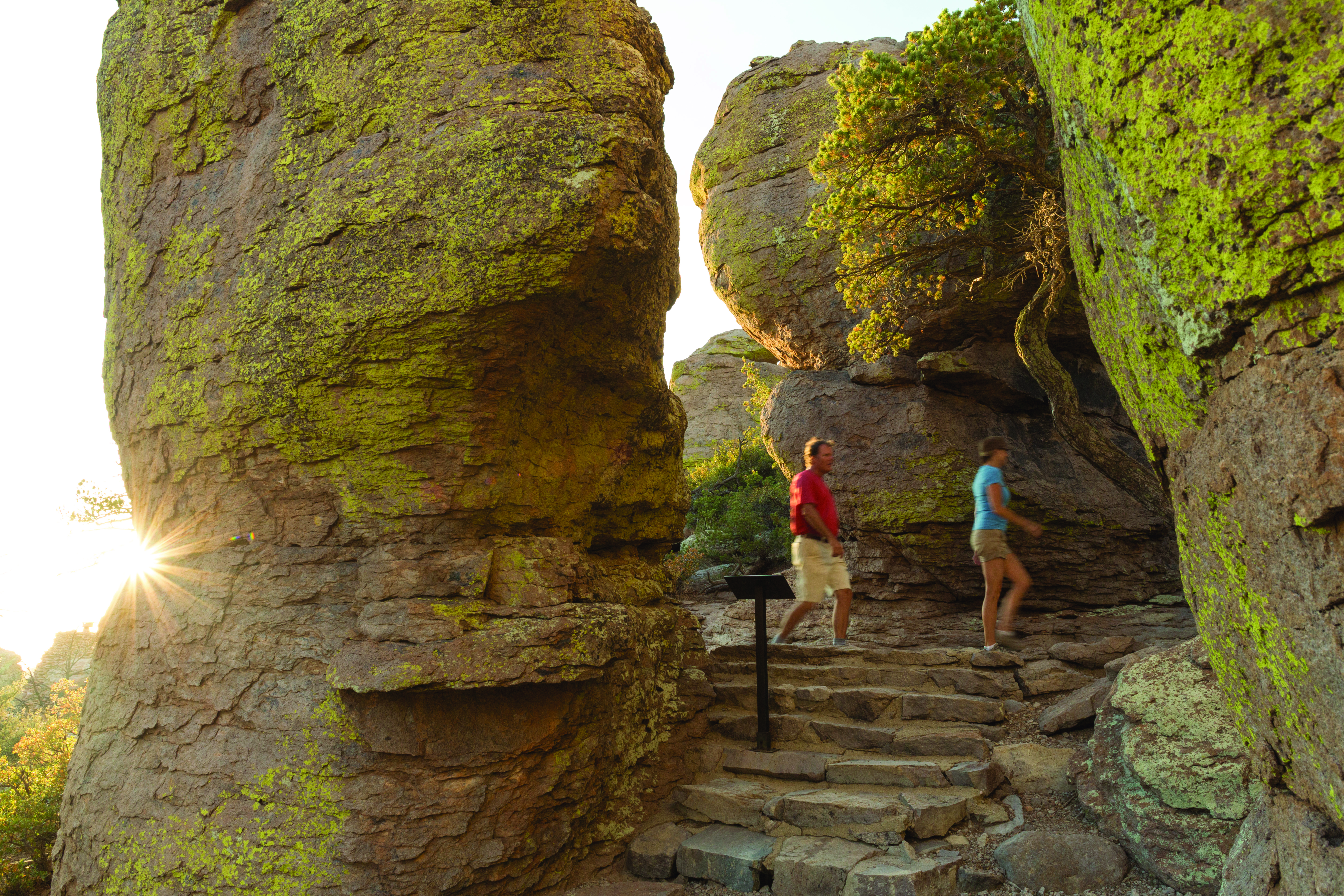 people hiking through Chiricahua National Monument