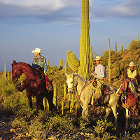 people on horseback