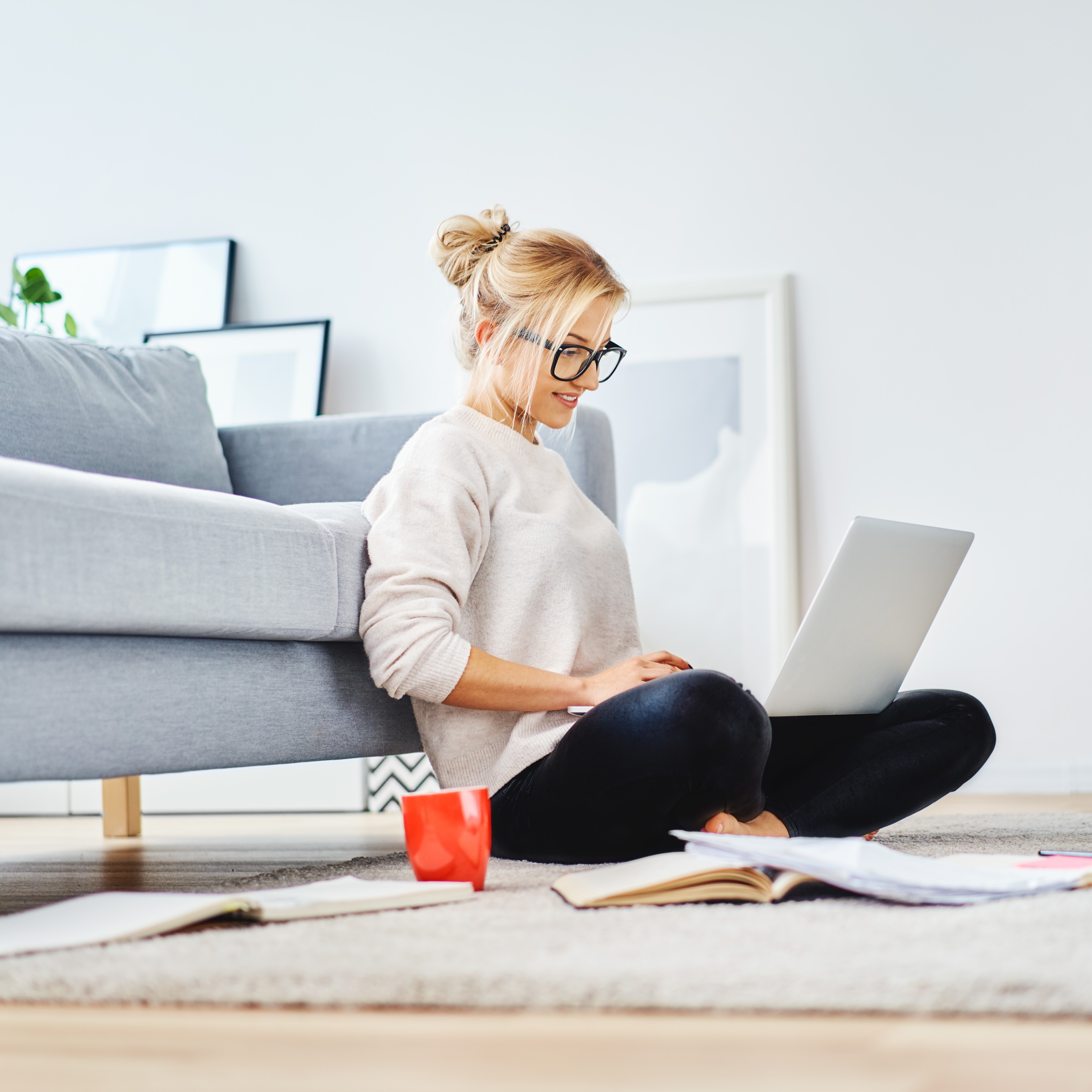 person on laptop