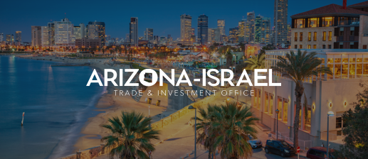 Arizona Israel Trade & Investment Office logo over coastline
