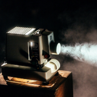 Projector with smoky beam