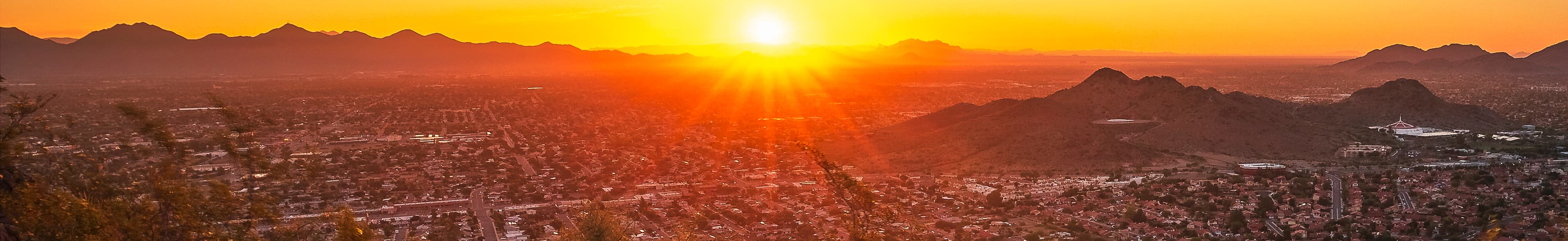 sunset over Phoenix