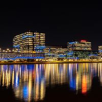 Tempe town lake and buildings