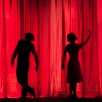 Man and Woman acting
