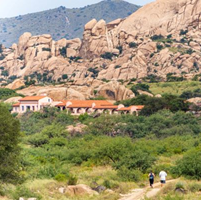 Two people hiking